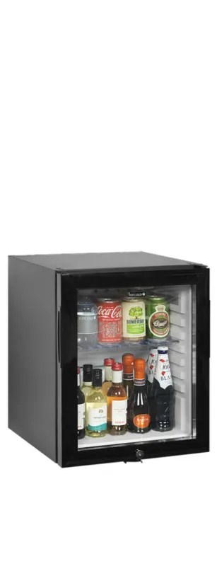 Mini Bar Koelkast met Glazen Deur Zwart - 24 L