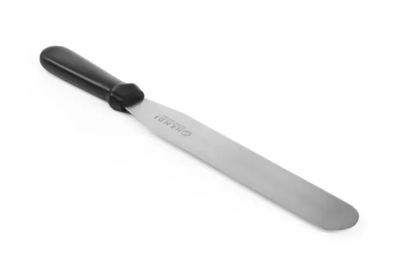 Flexibele platte spatel van roestvrij staal met handvat van PP - 25,5 cm