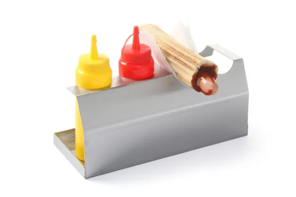 Ondersteuning voor Hot-Dog - 2 Broodjes en 2 Dispenserflessen