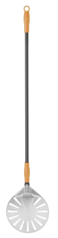 Ronde geperforeerde roestvrijstalen pizzaschep - 1200 x 230 mm