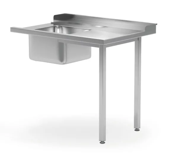 Laadtafel voor vaatwasser met gootsteen aan de linkerkant