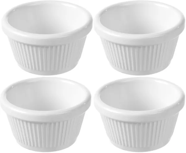 Rillenmelamine Ramekin 50 ml - Set van 4