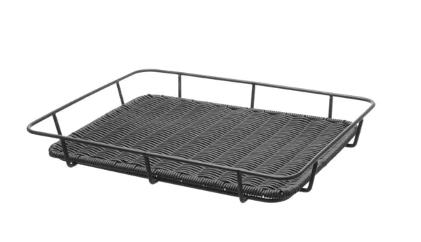 Broodmand met zwarte rand van roestvrij staal - 400 x 300 mm