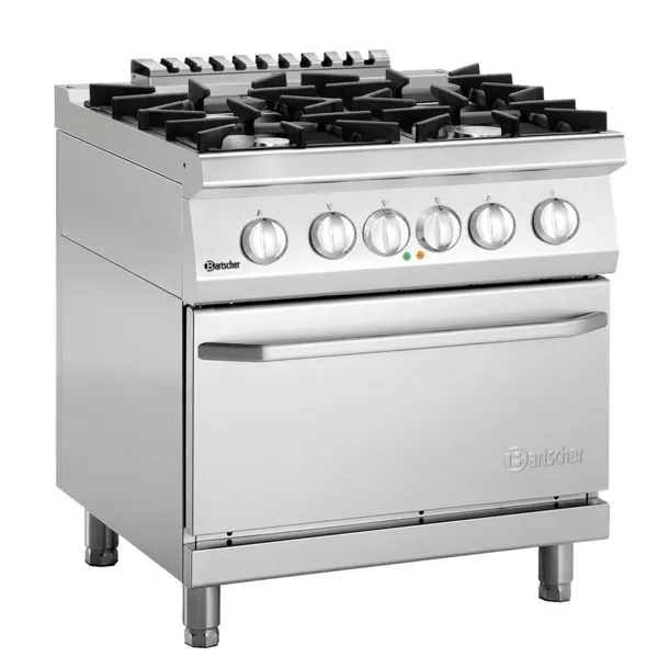 Fornuis Serie 700 - 4 branders & Elektrische oven GN2/1