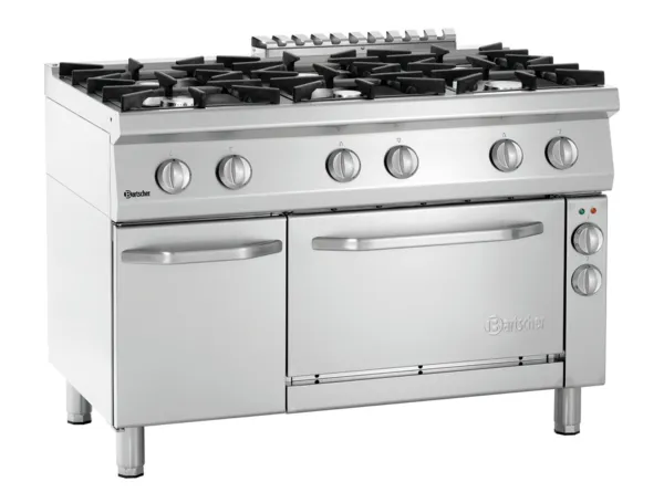 Fornuis Serie 700 - 6 branders & Oven GN1/1