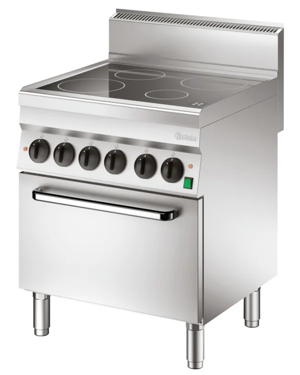Kookplaat met 4 stralingszones en elektrische oven GN1/1 Serie 650