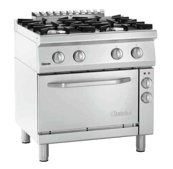Fornuis Serie 700 - 4 branders & Oven GN1/1