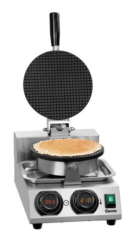 Wafelijzer Cone van roestvrij staal - 1000 W