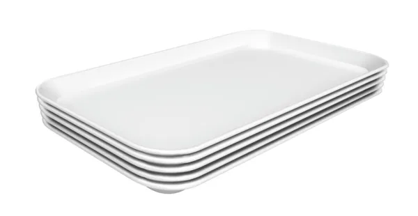 Wit Melamine Presentatieschaal - L 190 x D 300 x H 17 mm - Set van 5