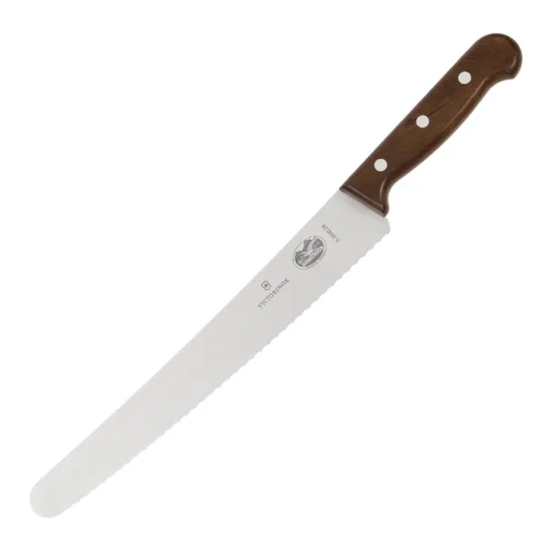 Taartmes met gekarteld gebogen lemmet van 25,5 cm