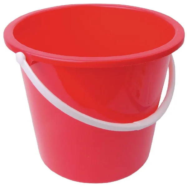 Emmer Rond van Rood Plastic 10 L