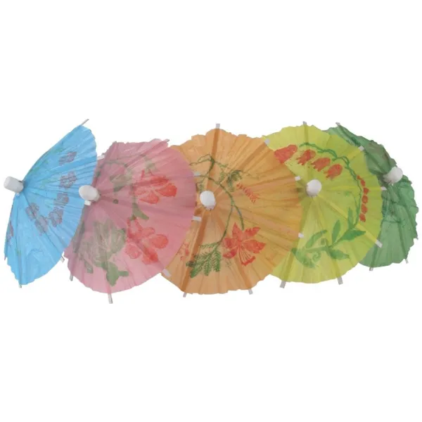 Paraplu van papier in verschillende kleuren - Set van 144