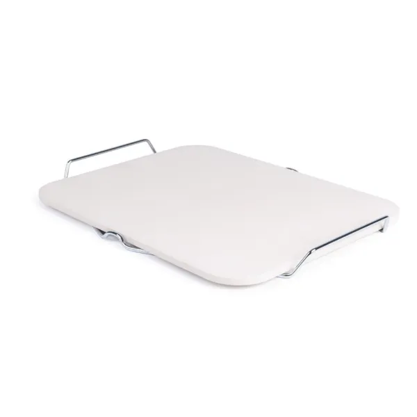 Rechthoekige pizzasteen met ondersteuning - 380 x 305 mm