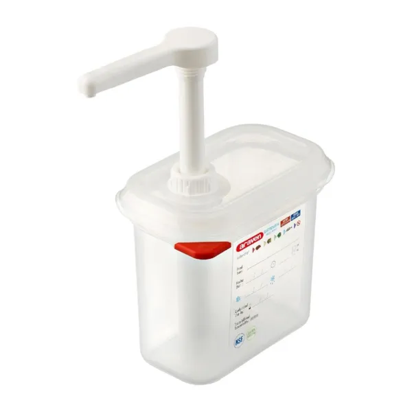 Transparante sausdispenser GN 1/9 - 1,5 L