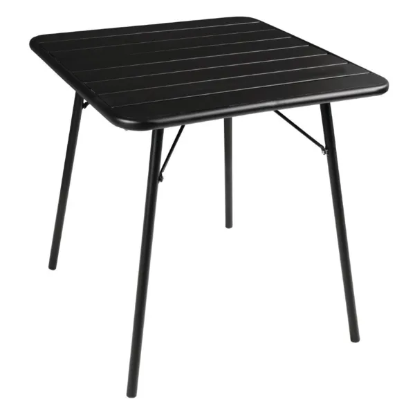 Tafel met zwarte latten van staal - 700 x 700 mm