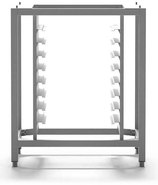 Onderstel voor het ondersteunen van 8 platen voor professionele Caboto-oven