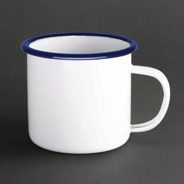 Grote geëmailleerde stalen soepkom 670 ml - Set van 6