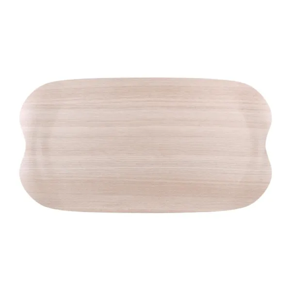 Serveerblad Wave 43x23cm Lichtgekleurd Hout met Nerf
