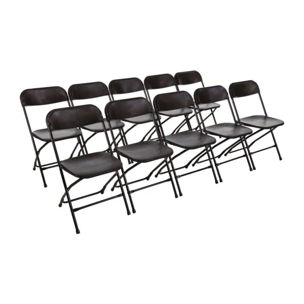 Zwarte klapstoelen - Set van 10