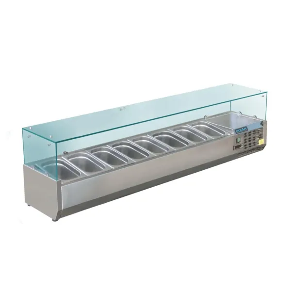 Koelvitrine voor ingrediënten - 8 GN 1/3 bakken