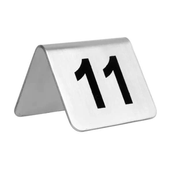 Tafelnummers van roestvrij staal 11 tot 20