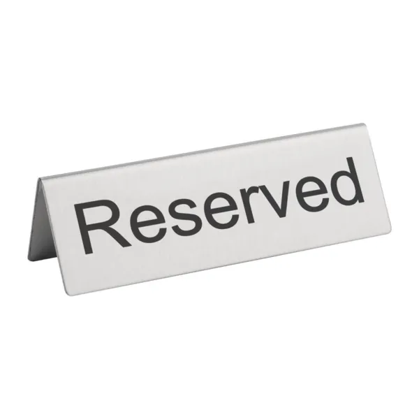 Tafelstandaards van roestvrij staal "Gereserveerd" - Set van 10