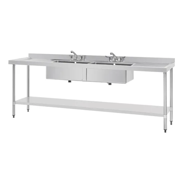 Roestvrijstalen Spoelbak - L 2400 x D 600 mm