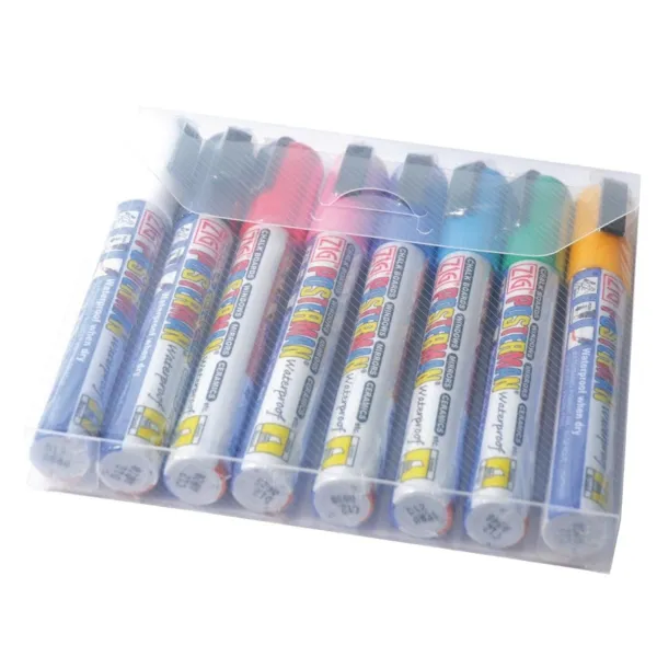 Set van 8 krijtstiften met schuine punt
