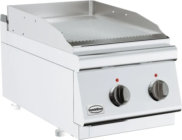 Elektrische geribbelde grillplaat om neer te zetten - 700 - 400 V