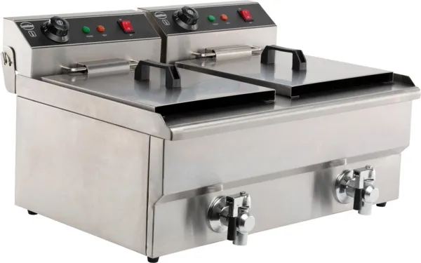 Elektrische Friteuse om neer te zetten - 2 x 8 L - 2 x 3300 W