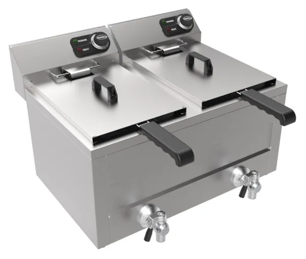 Elektrische Friteuse om neer te zetten - 2 x 8 L - 2 x 3000 W