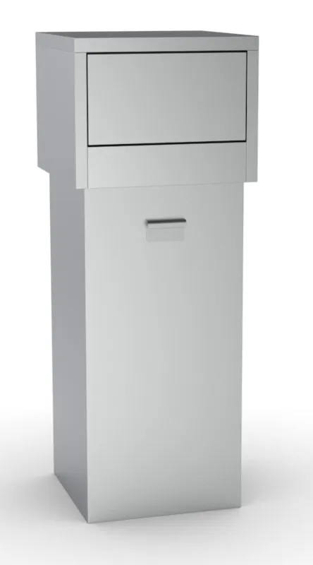 Roestvrijstalen prullenbak - 80 L