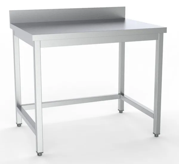 RVS Tafel met Achterwand - L 1800 x D 700 mm