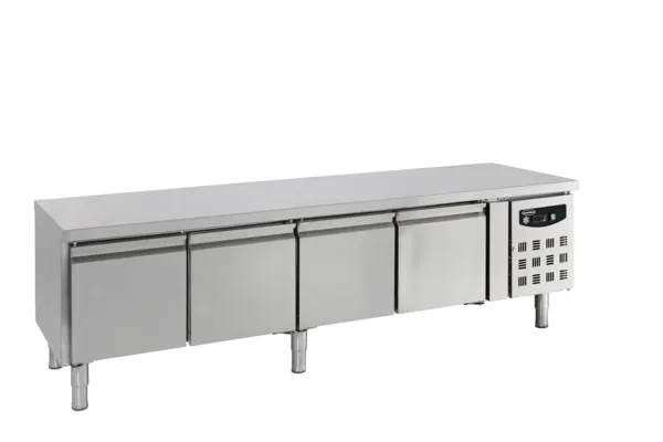 Positieve Koelwerkbank GN 1/1 met 4 Deuren