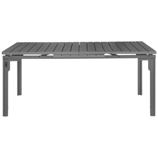 Uitschuifbare Latten Tafel Valletta in Grijs - 1800-2400 mm