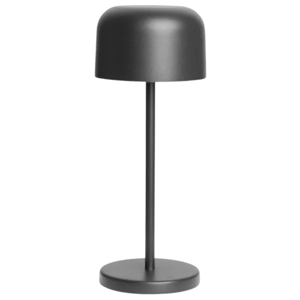 Tafellamp met Ronde Lampenkap Lucca Zwart - 200 mm