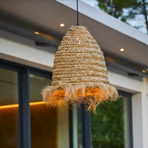 Bohème Hanglamp in Natuurlijk Zeegras voor Buiten - Anafi Outdoor