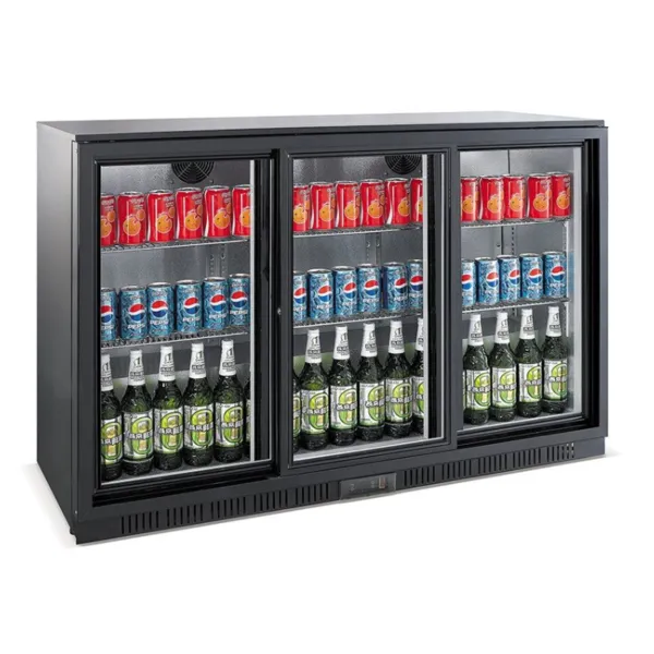 Achterbar Koelkast met 3 Schuifdeuren - 320 L