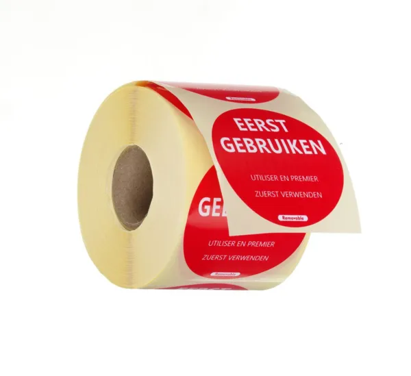 Labels "Eerst gebruiken" - Rol van 500