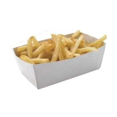 Witte kartonnen bakjes - L 120 x D 70 mm - Milieuvriendelijk - Set van 250