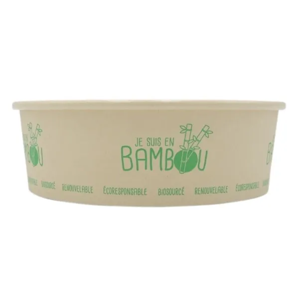 Bamboe saladekom - 480 ml - Set van 50