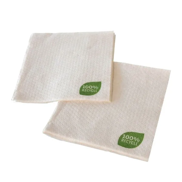 Gerecycled papieren servet - 30 x 30 cm 1-laags - Pak van 100