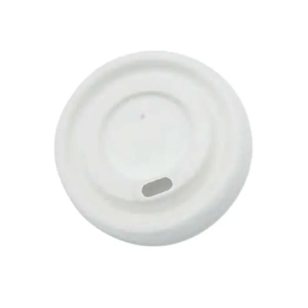Deksel van bagasse voor bamboebeker 30 en 35 cl - Set van 50