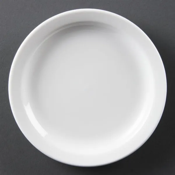 Assiette à Bord Étroit Blanche - Ø 202 mm - Lot de 12