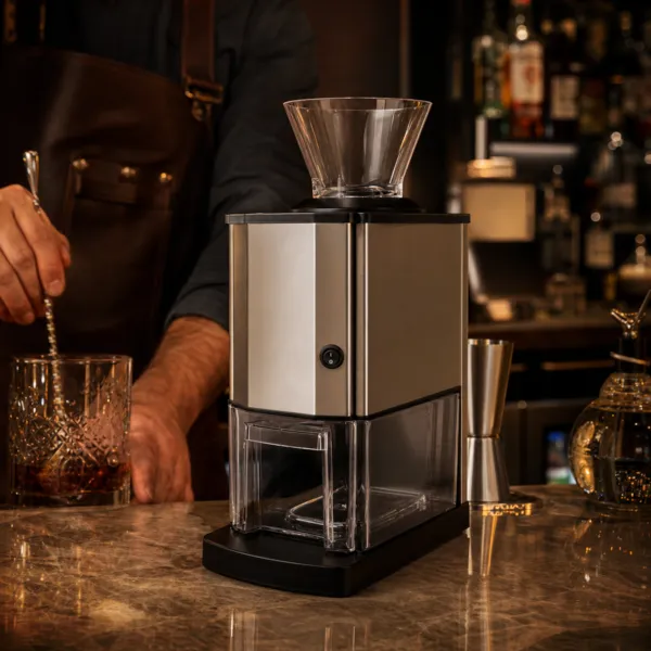 Elektrische IJsblokjesvergruizer 12 kg/u 60 W RVS, Transparante Trechter, Opvangbak — Bar, Cocktails