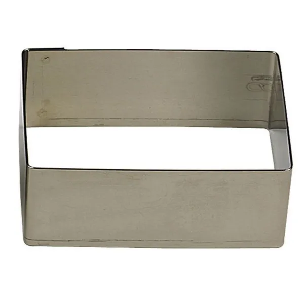 Rechthoekige roestvrijstalen nonnet - 120 x 60 mm