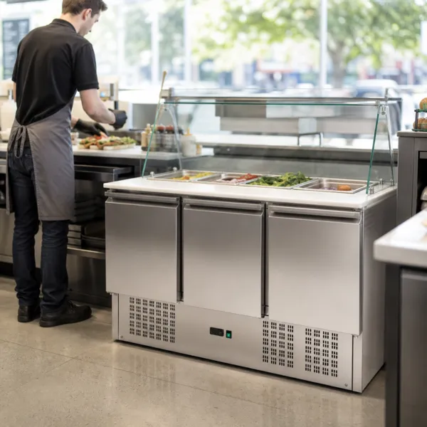 Saladette Koelkast 4 GN 1/1 - 3 Deuren