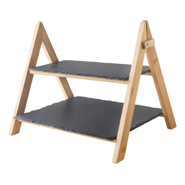 Buffetstandaard in leisteen – 2 niveaus